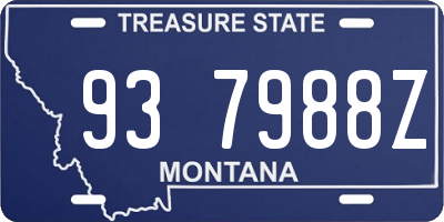 MT license plate 937988Z