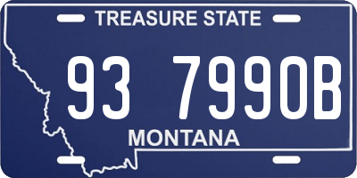 MT license plate 937990B