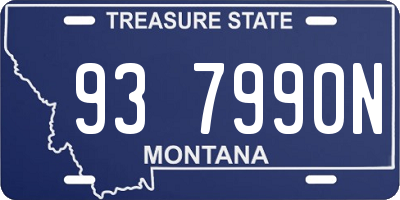 MT license plate 937990N