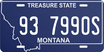 MT license plate 937990S