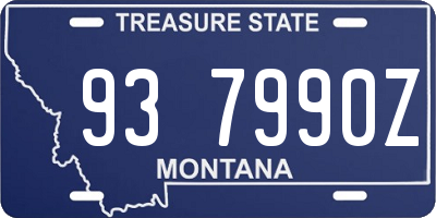 MT license plate 937990Z