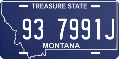 MT license plate 937991J