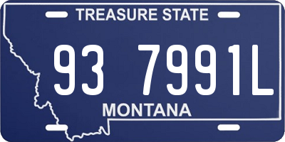 MT license plate 937991L