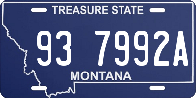 MT license plate 937992A