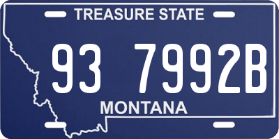 MT license plate 937992B