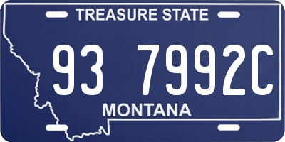 MT license plate 937992C