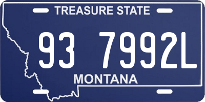 MT license plate 937992L
