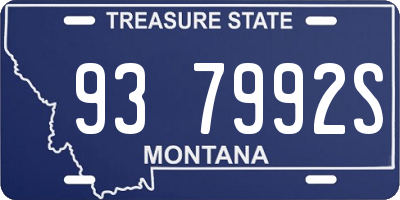 MT license plate 937992S