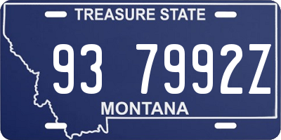 MT license plate 937992Z