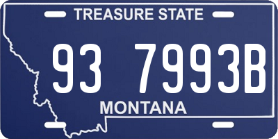 MT license plate 937993B