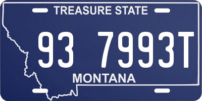 MT license plate 937993T
