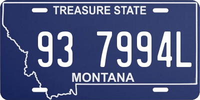 MT license plate 937994L