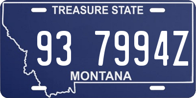 MT license plate 937994Z