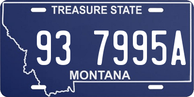 MT license plate 937995A