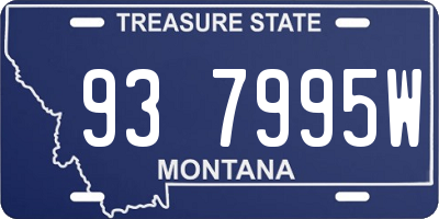 MT license plate 937995W