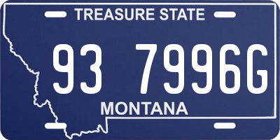 MT license plate 937996G