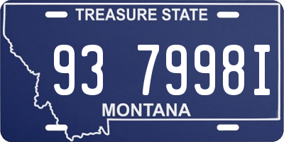 MT license plate 937998I