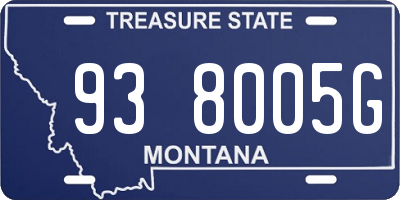 MT license plate 938005G