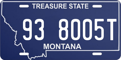 MT license plate 938005T