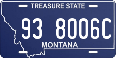 MT license plate 938006C