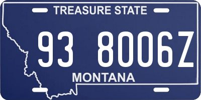 MT license plate 938006Z