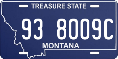 MT license plate 938009C