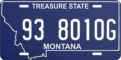 MT license plate 938010G