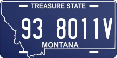 MT license plate 938011V