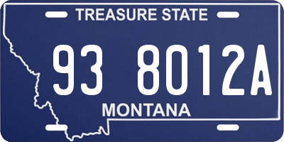 MT license plate 938012A
