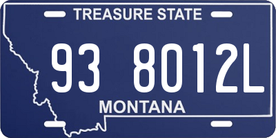 MT license plate 938012L