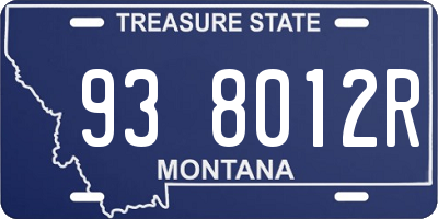 MT license plate 938012R