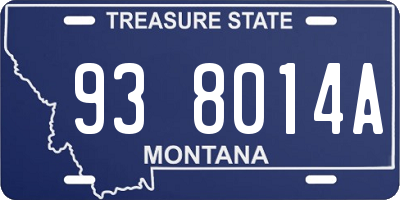 MT license plate 938014A