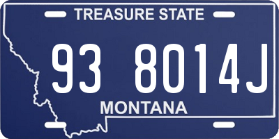 MT license plate 938014J