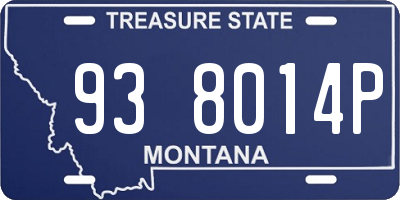 MT license plate 938014P