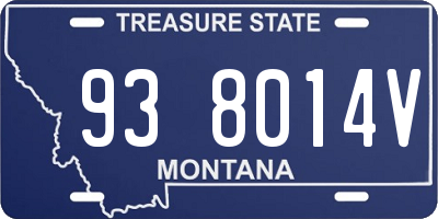 MT license plate 938014V