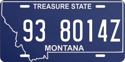 MT license plate 938014Z