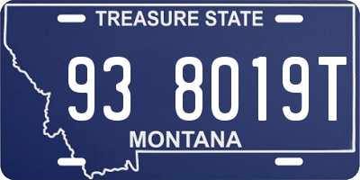 MT license plate 938019T