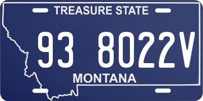 MT license plate 938022V