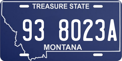 MT license plate 938023A