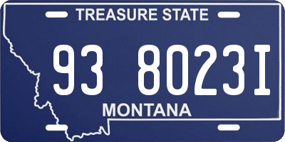 MT license plate 938023I