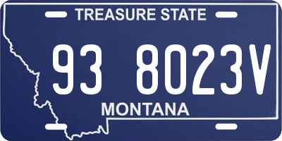 MT license plate 938023V