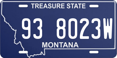 MT license plate 938023W