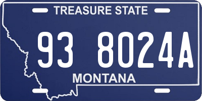 MT license plate 938024A