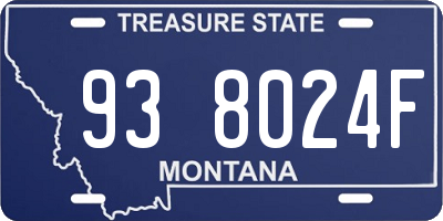MT license plate 938024F