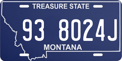 MT license plate 938024J
