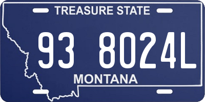 MT license plate 938024L