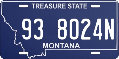 MT license plate 938024N
