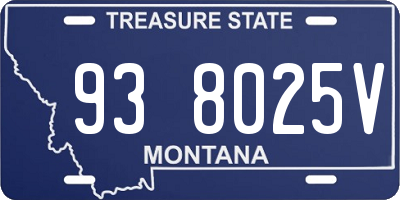 MT license plate 938025V