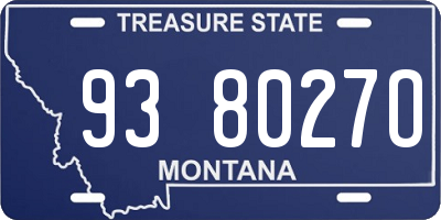 MT license plate 938027O