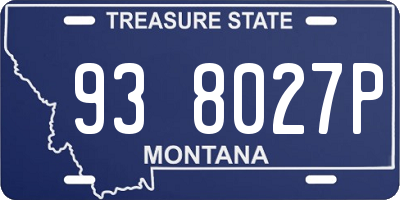 MT license plate 938027P